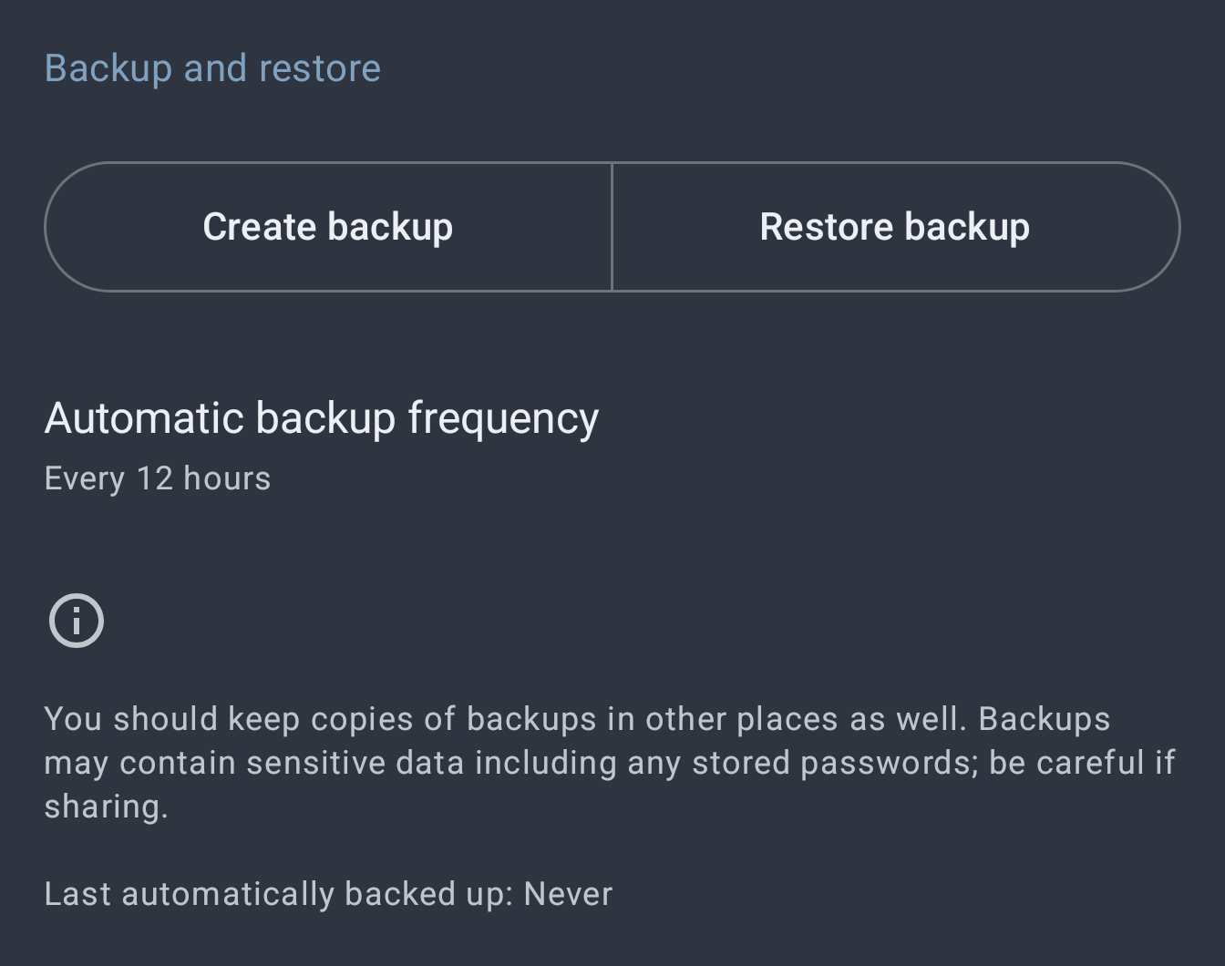Automatic backups
