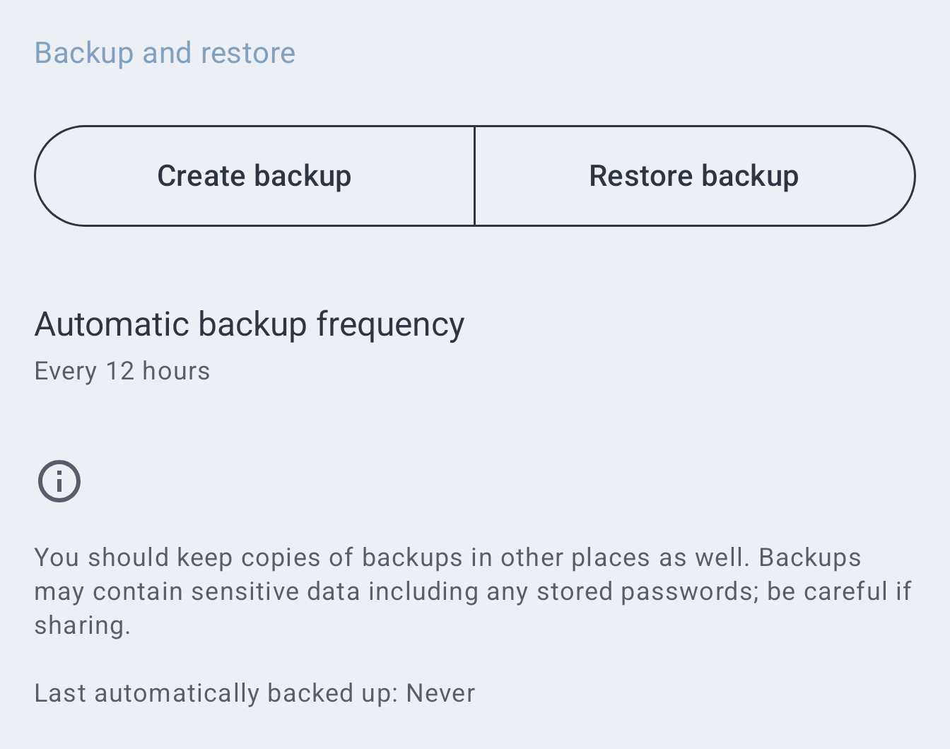 Automatic backups